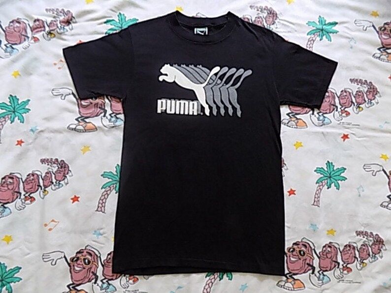 Reserved Vintage 80S Puma Logo T Shirt Size Small Soft And Thin Usa Made