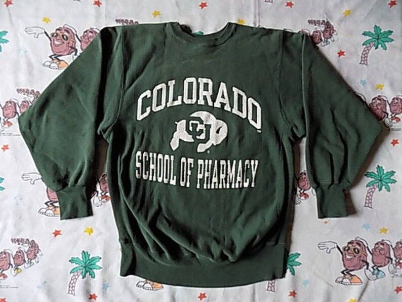 Reserved Vintage 90S Colorado School Of Pharmacy Champion Reverse Weave Pullover Sweatshirt Arge Soft Worn In Usa Made College