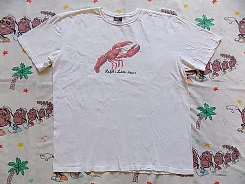 Reserved Vintage 90S Ralphs Lobster House T Shirt Polo By Ralph Lauren