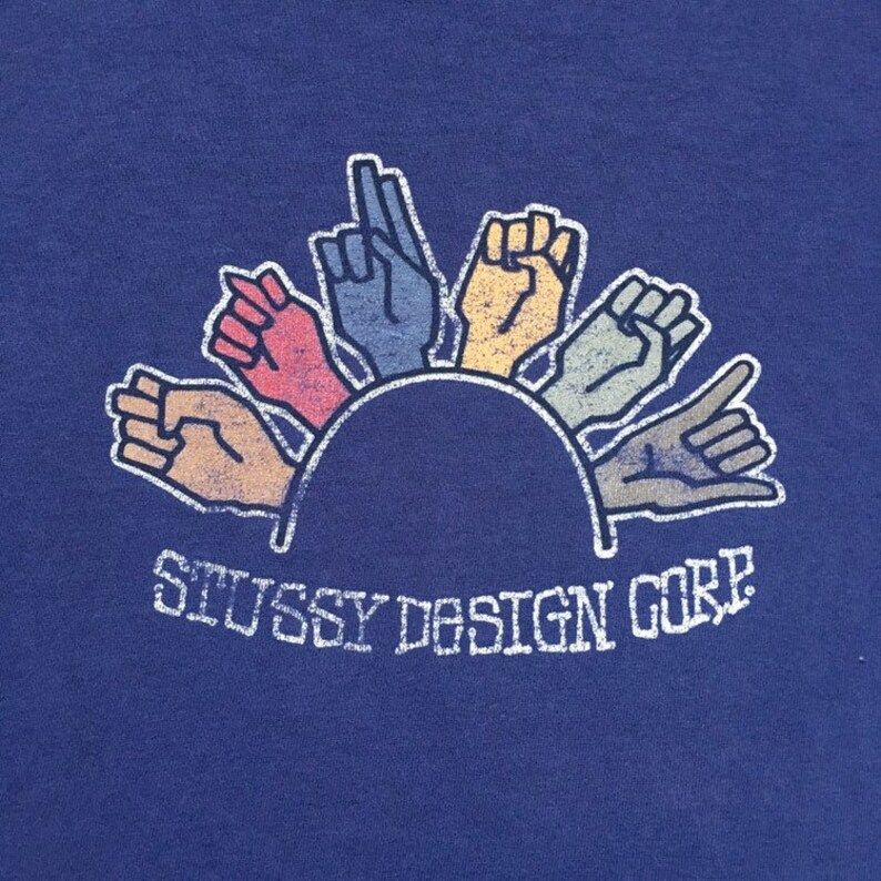 Reserved Vintage 90S Stussy Design Corp T Shirt Arge Worn In 1990S Skateboarding