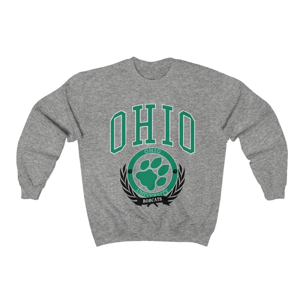Reserved Vintage Gray Ohio University Bobcats Sweatshirt 211214