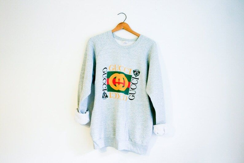 Reservedvintage Grey Gucci Sweatshirt