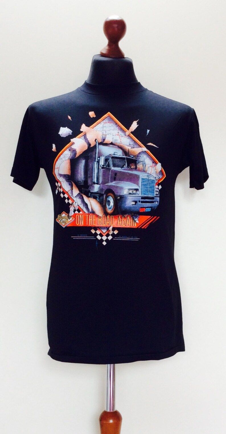 Reserviert 4 Hafidz 1988 Deadstock 3D Emblem Truckers Only Paper Thin Soft Vintage Shirt