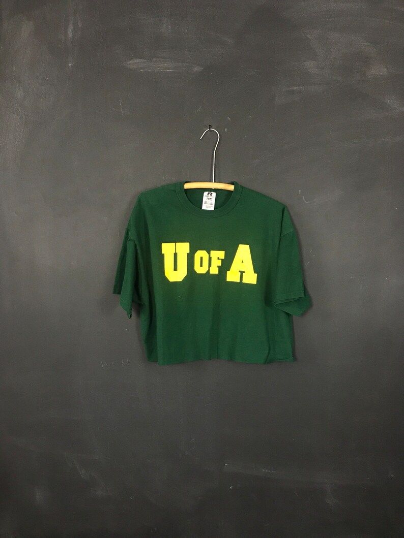 Reworked University Of Alberta Crop Top Upcycled T Shirt Edmonton