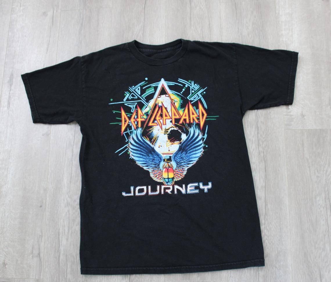 Rock Graphic Def Leppard and Journey Vintage shirt