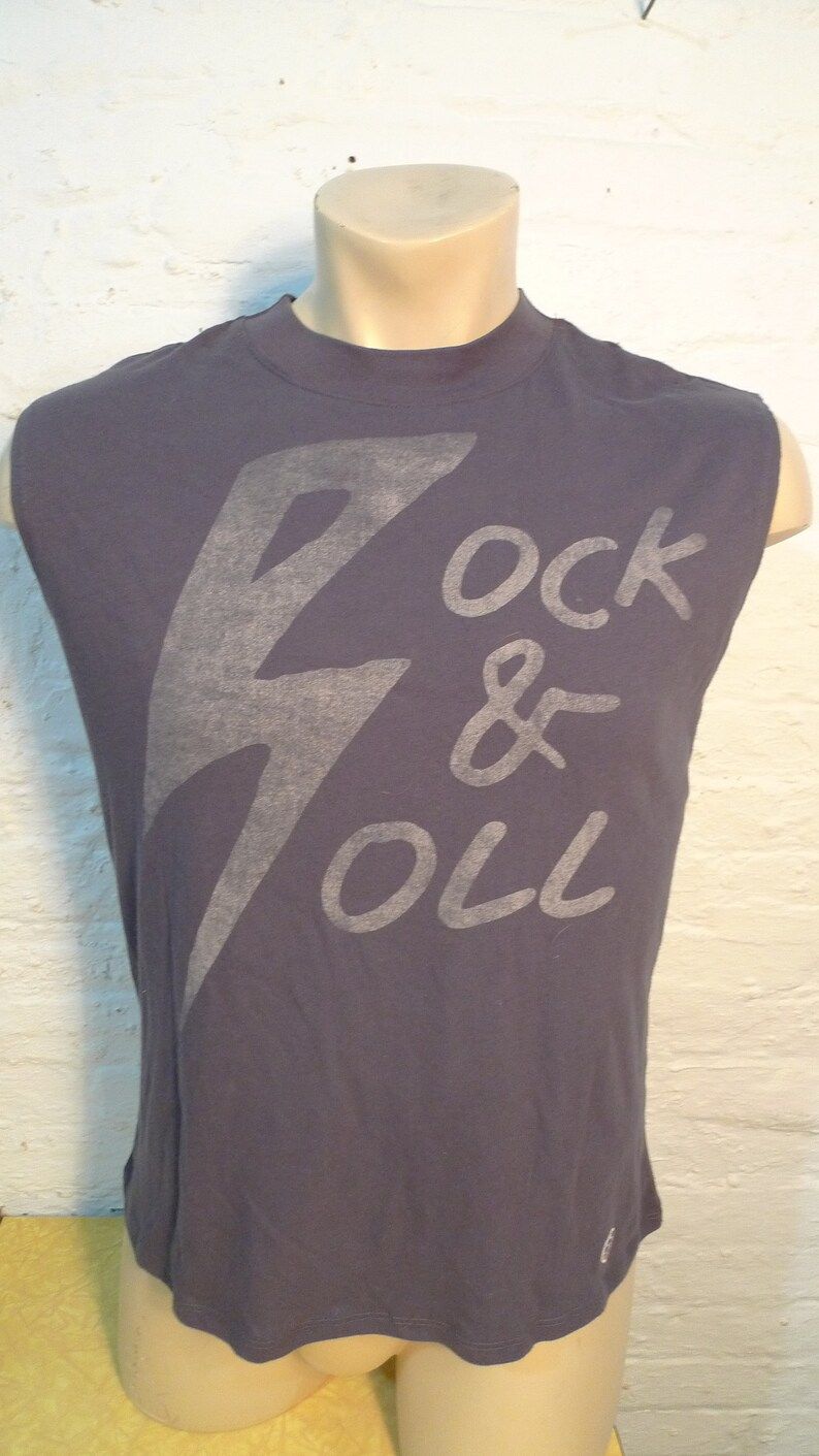 Rock Roll Sleeveless Shirt Single Sided