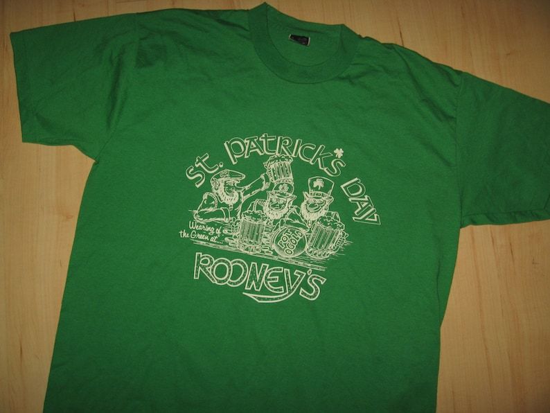 Rodneys Irish Pub Tee Vintage 1970S Saint Patricks Day Lounge T Shirt Xlarge