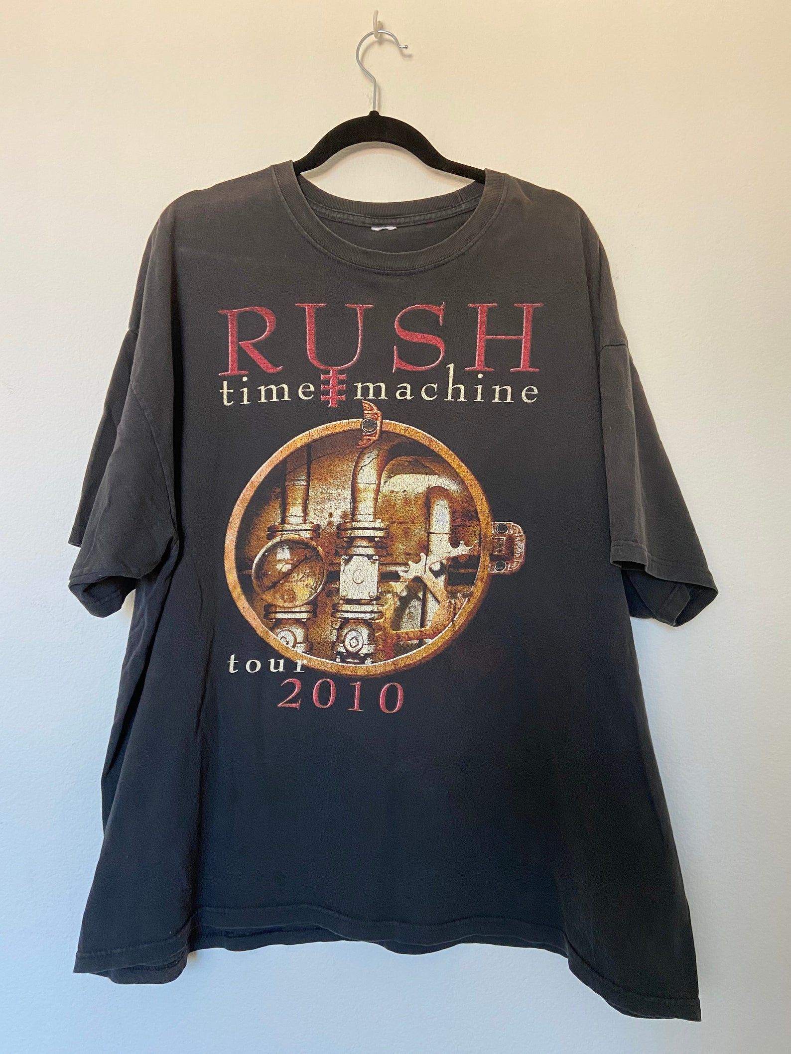 Rush Band Time Machine 2010 Double Sided Concert Tour T-Shirt