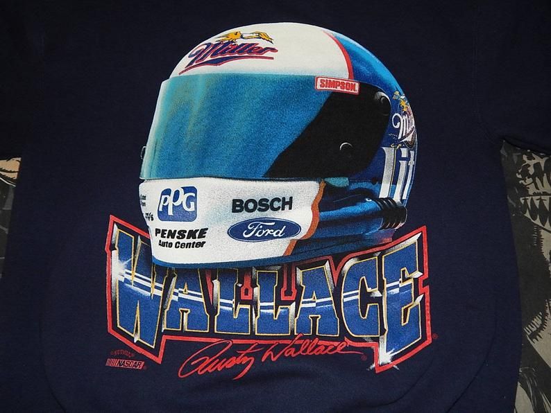 Rusty Wallace Big Logo 90s Vintage Nascar Shirt
