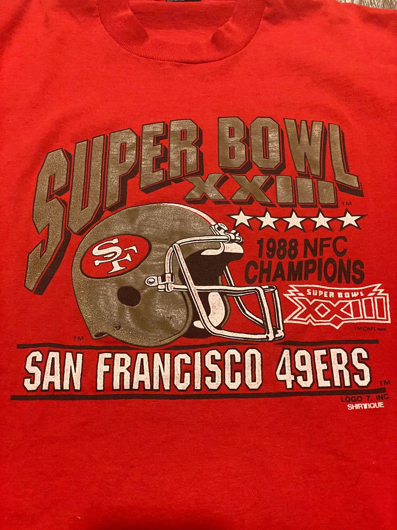 San Francisco 49Ers Shirt / Vintage / Nfl Football / 1988 / Nfc Champions / Super Bowl / Screen Stars Best / L