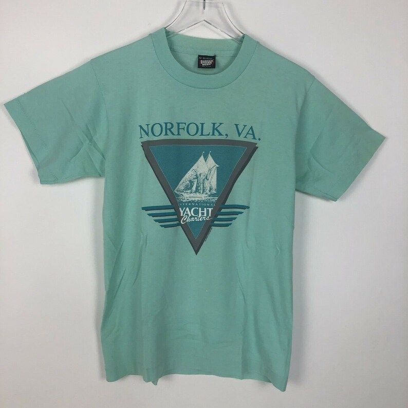 Screen Stars 1988 Norfolk Va International Yacht Charters Vintage T Shirt