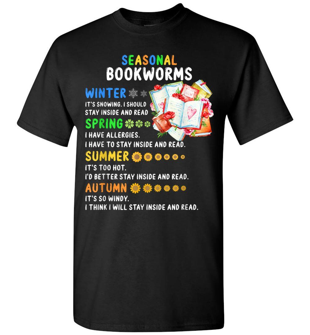 Seasonal Bookworms For Book Lovers Reading book T-shirt