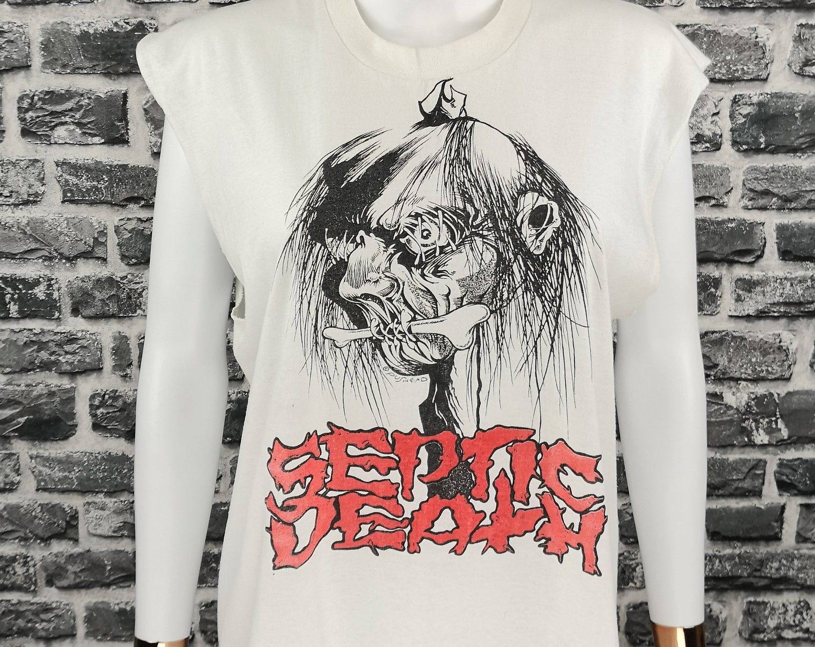 Septic Death 80S Vintage Mega Rare T-Shirt Pushead Tee