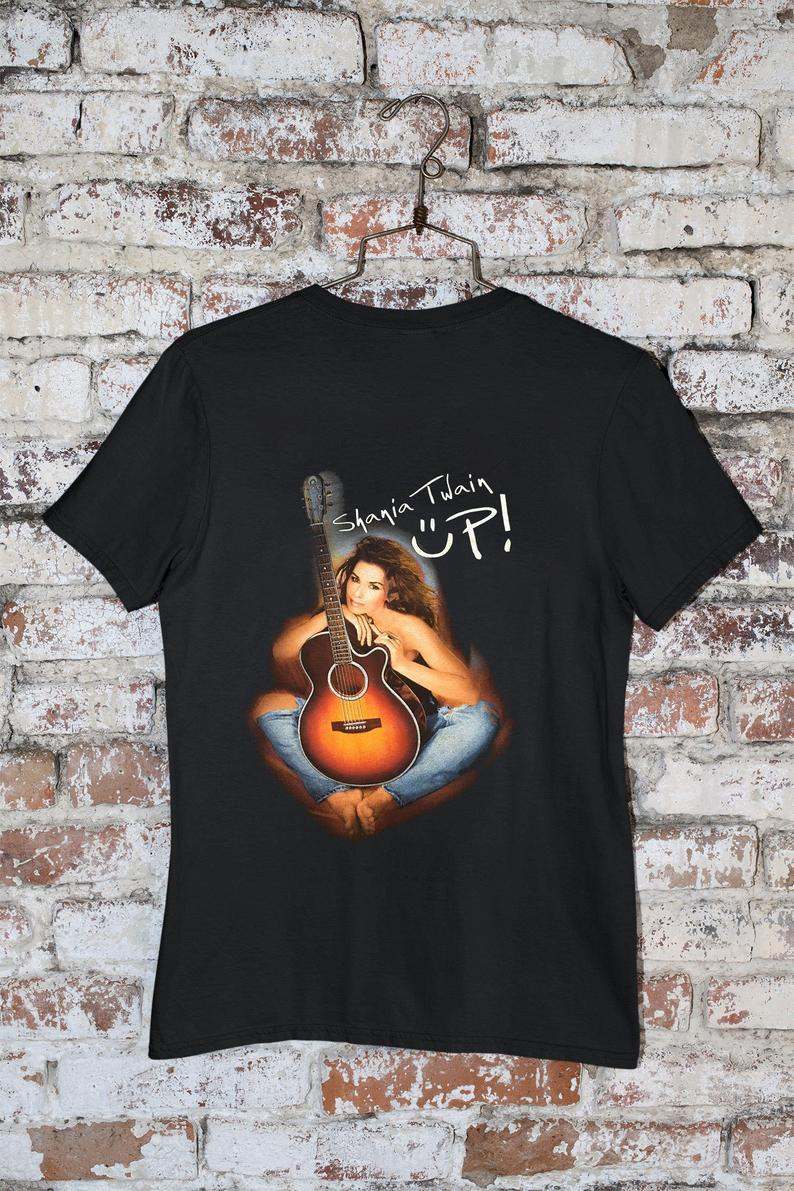 Shania Twain Up! Tour Black Color Vtg Design shirt