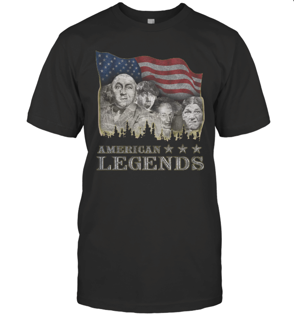 Shirt Patron Three Stooges American Legends Mount Rushmoron Mens T Shirt T-Shirt