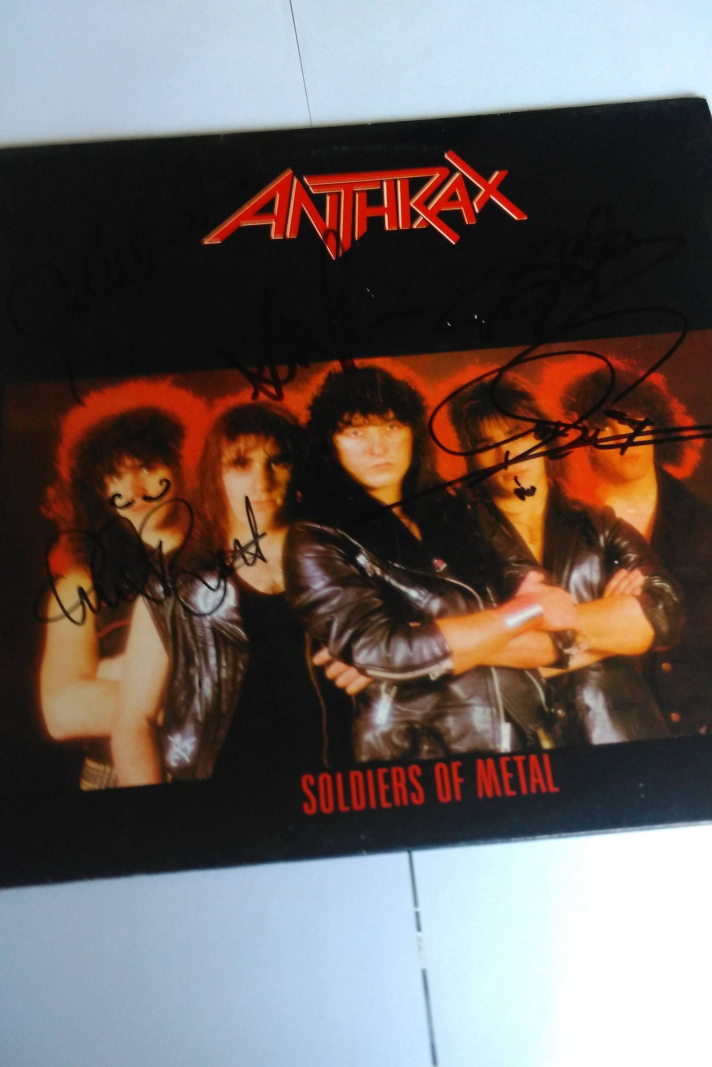 Signed Anthrax Iers Of Metal Live Bootleg Vinyl Album
