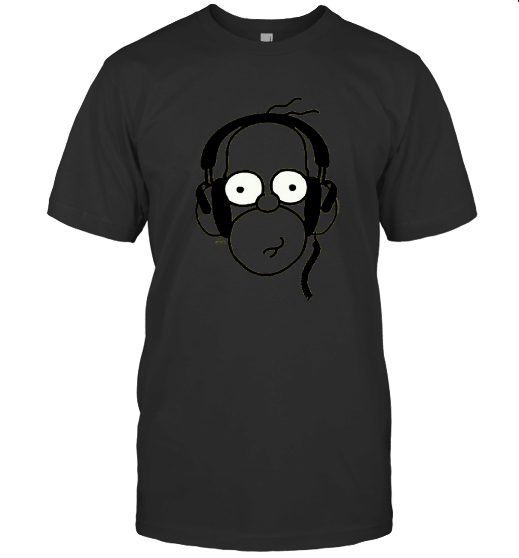 Simpsons Homer Headphones T Shirt T-Shirt