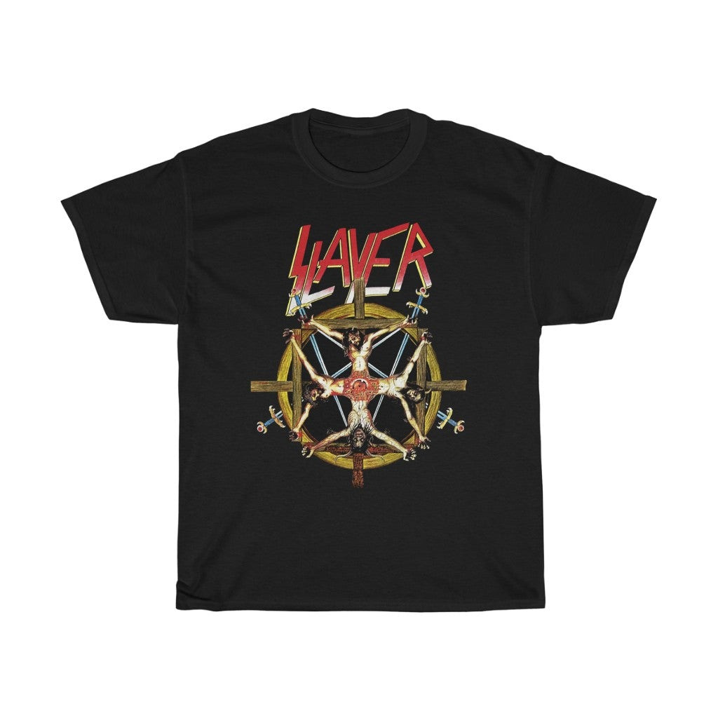 Slayer Vintage Circle Of Beliefs 90S Unisex Heavy Cotton Tee 211112