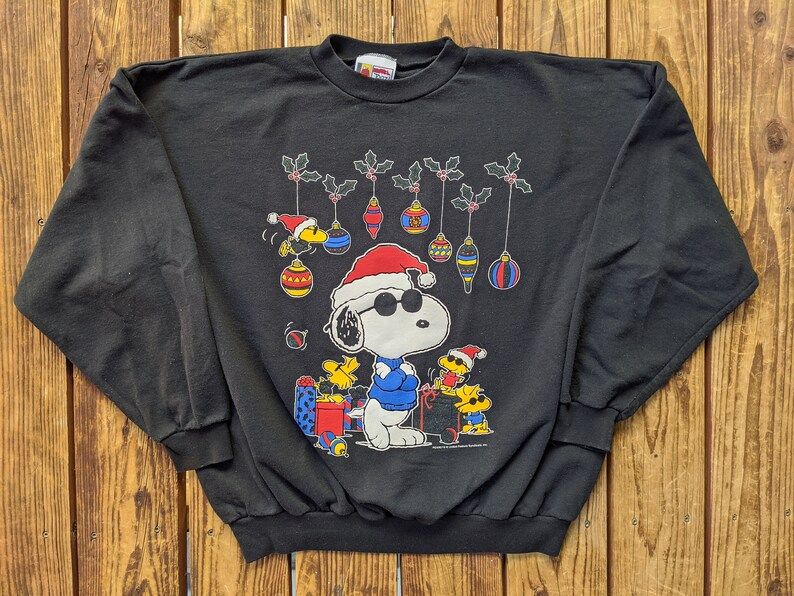 Snoopy And Woodstock Christmas Holiday Crewnecksweatshirt