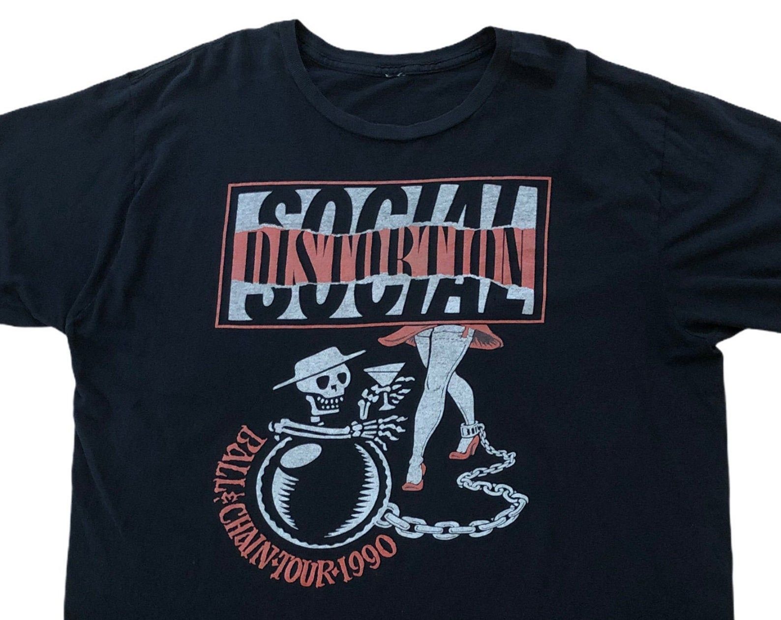 Vintage 1990 Social Distortion Ball & Chain Tour Shirt