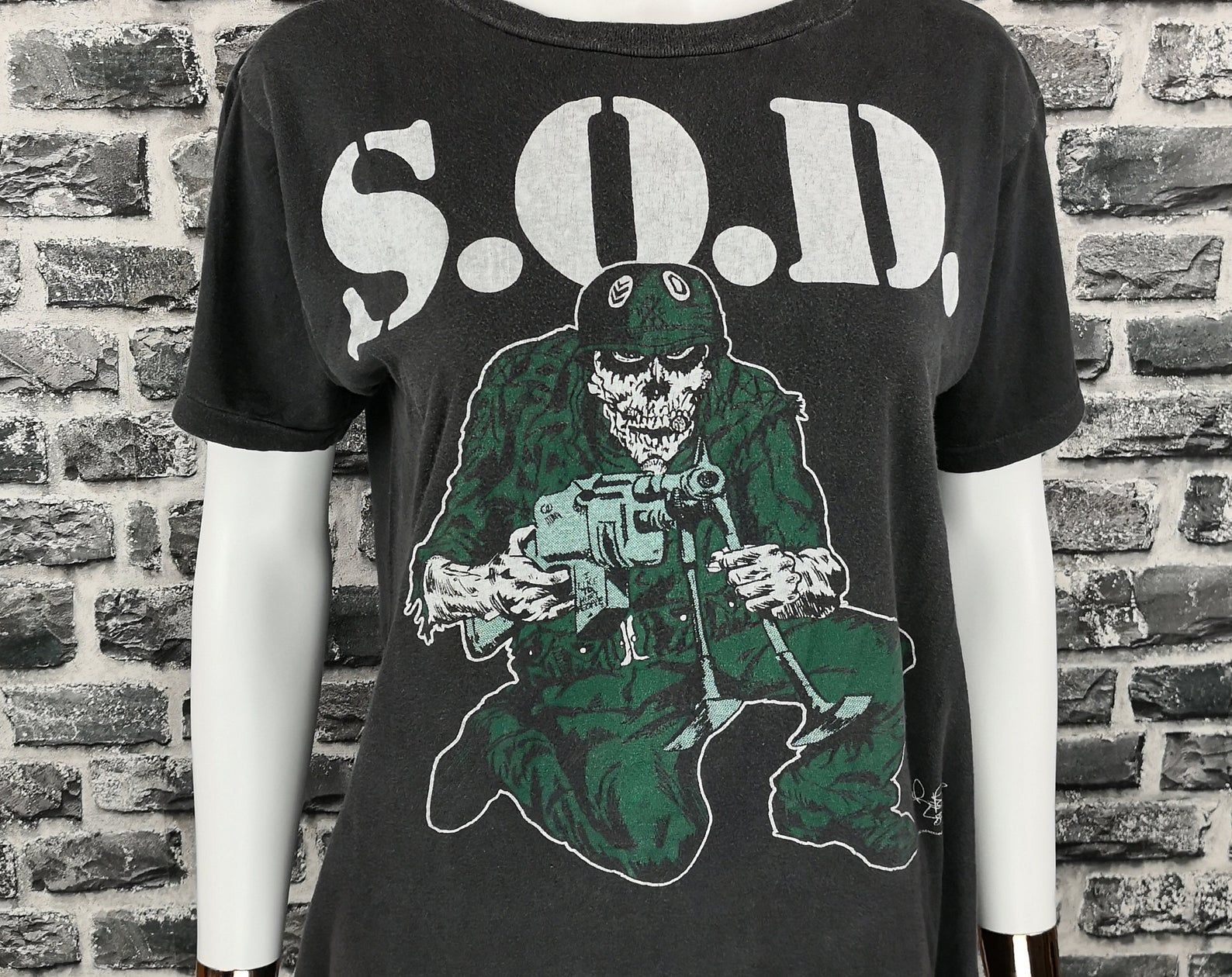 Sod 1987 Vintage T-Shirt Speak English Or Die Rare Death Metal / Black Metal Sod Tee
