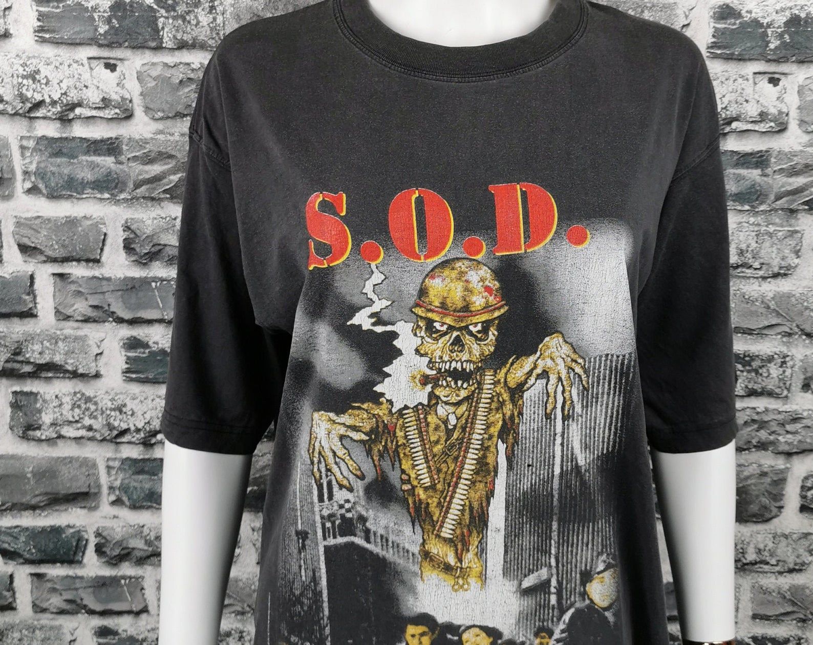 Sod 90S Vintage T-Shirt Live At Budokan / Sgtd Is Coming / Rare Death Metal / Black Metal Sod / Blue Grape Tee