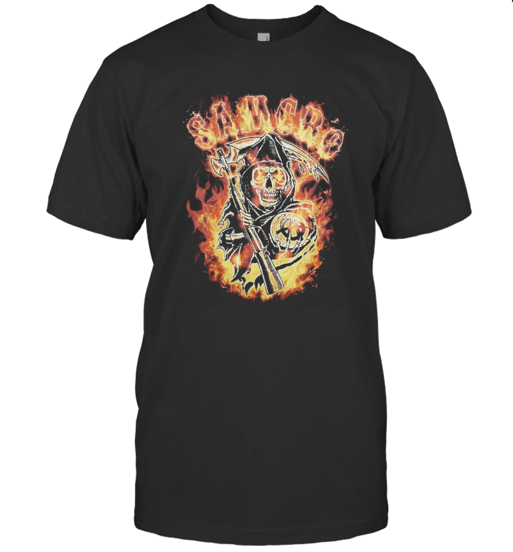 Sons Of Anarchy Samcro Reaper In Flames Graphic T Shirt T-Shirt