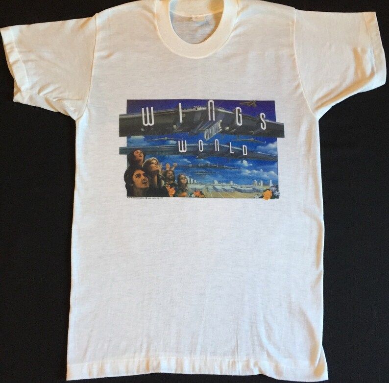 Sought After Scarce Paul Mc Cartney Wings Over The World 1979 True Vintage T Shirt