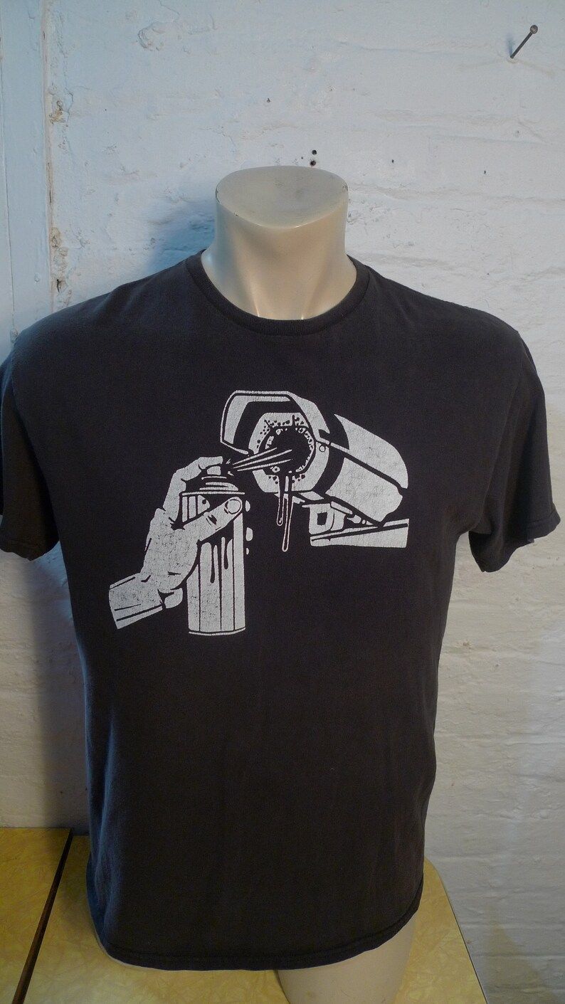 Spray Paint Video Camera Counter Culture Shirt Single Sided