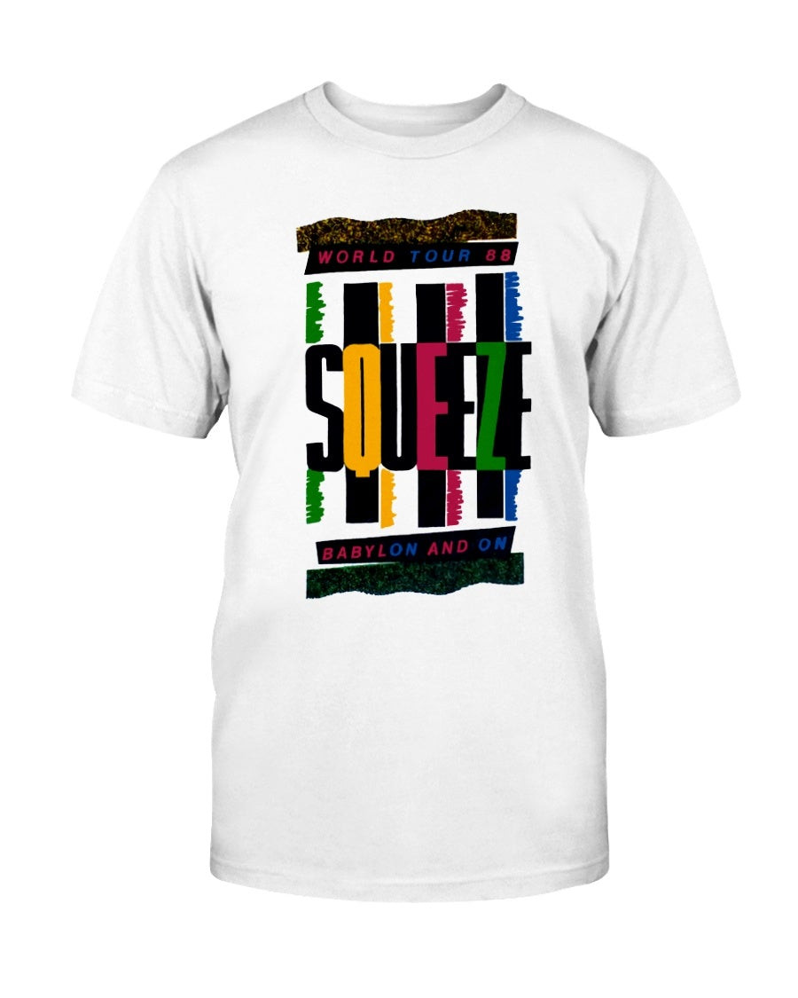 Squeeze Shirt 1988 Vintage Babylon And On World Tour 80S T Shirt 082321 squeeze shirt 1988 vintage babylon and on world tour 80s t shirt 082321 6pv1y