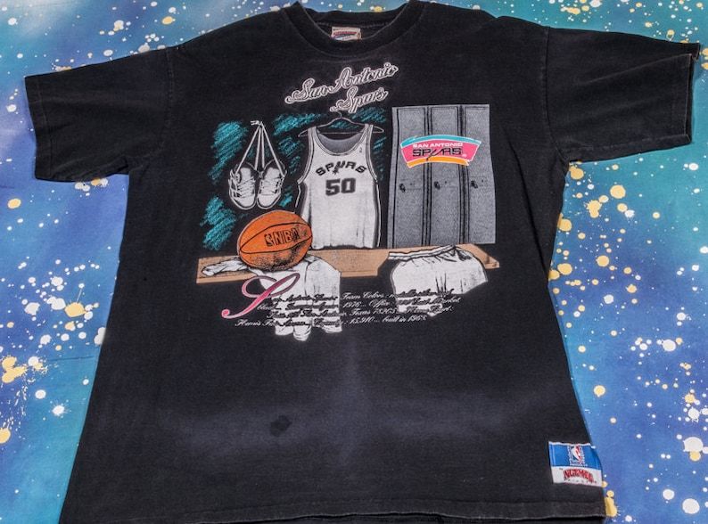 St Antonio Spurs Basketball Vintage T Shirts