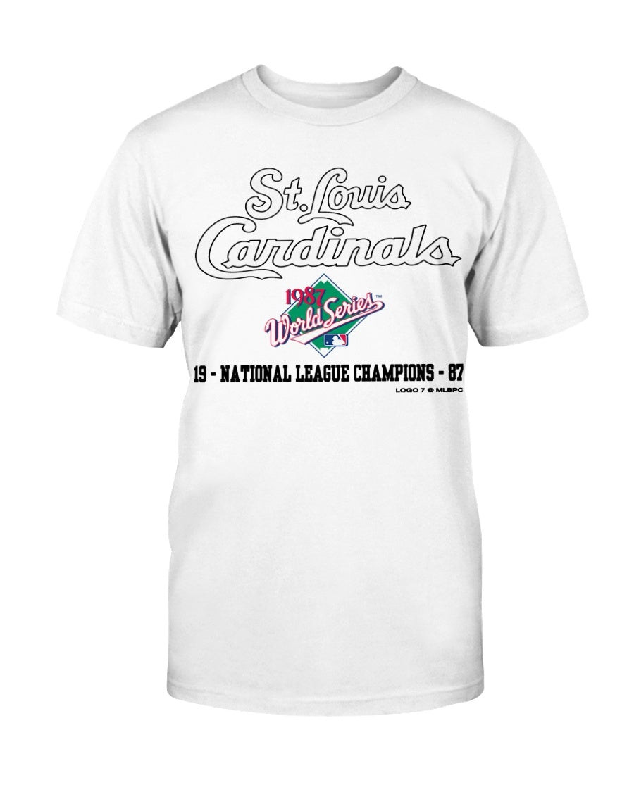 St Louis Cardinals Vintage 1987 World Series National League Champions Twins Mlb Baseball Oz Logo 7 T Shirt 081821