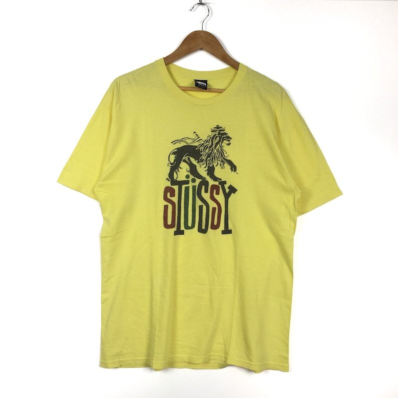 Stussy Lion Printed Spell Out Big Logo Stussy Fashion Street Style Clothing