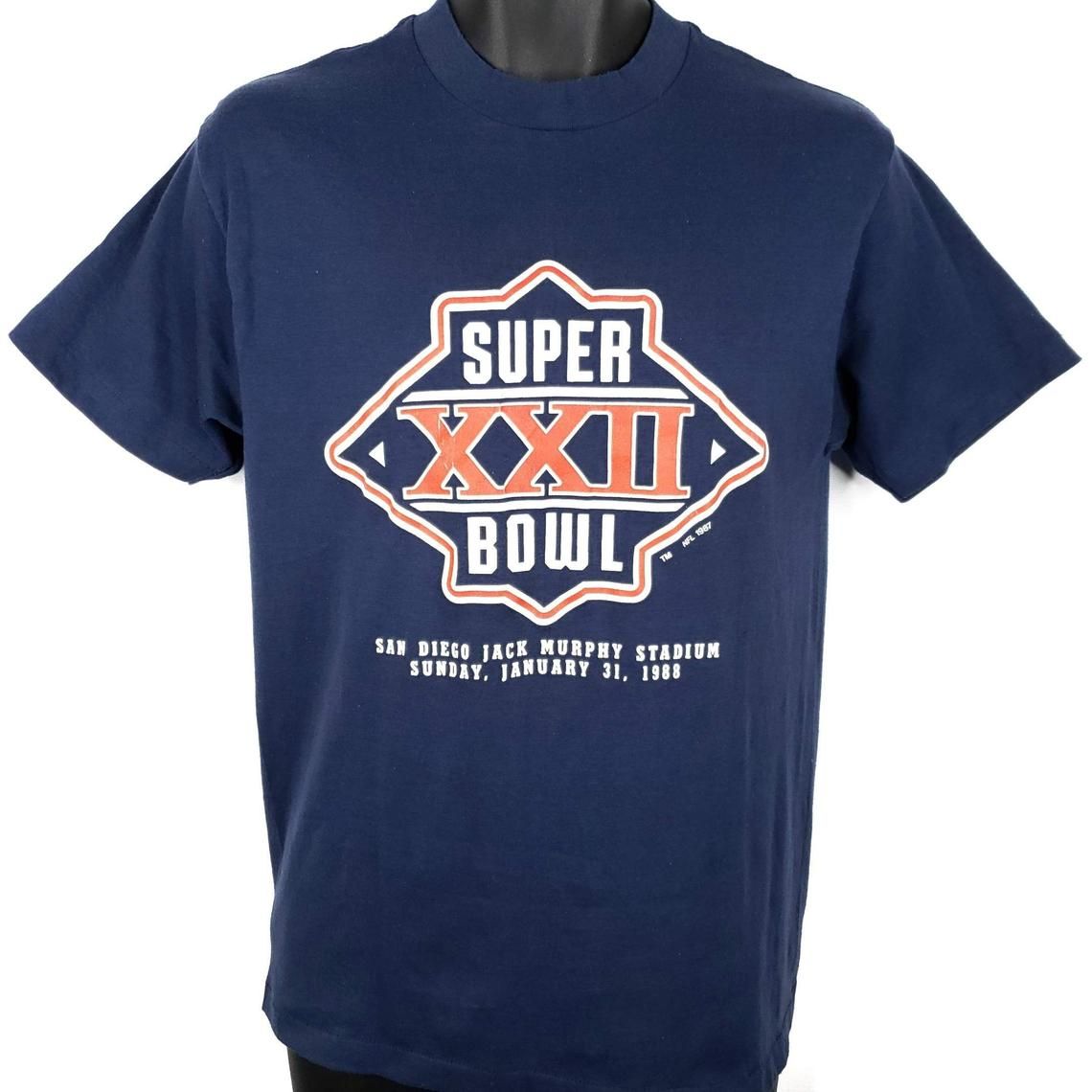 Super Bowl XXII 22 Vintage 80s 1988 Washington Denver Broncos shirt