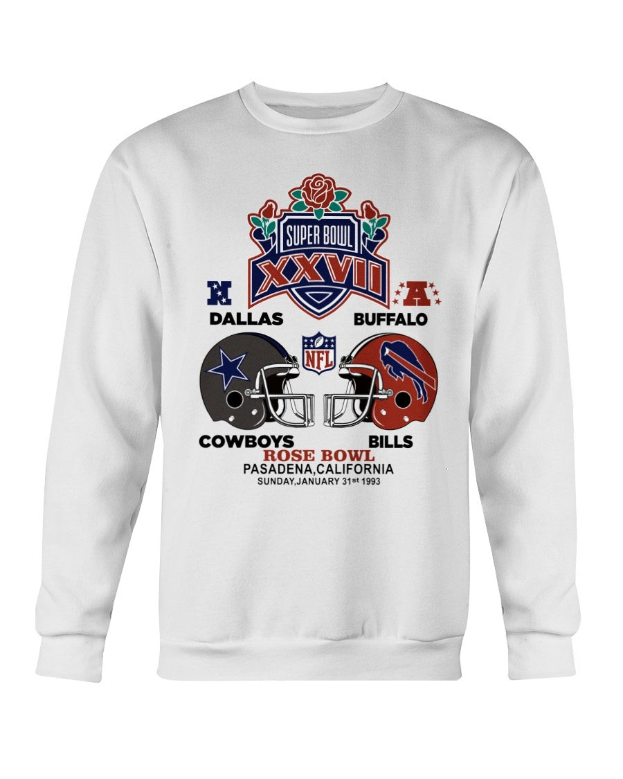Super Bowl Xxvii Women S Dallas Cowboys Buffalo Bills Shirt L Vtg 1993 Nfl Football Sweatshirt 210915