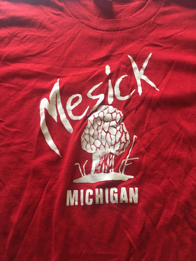 Super Rare Mesick Michigan Morel Mushroom T Shirt