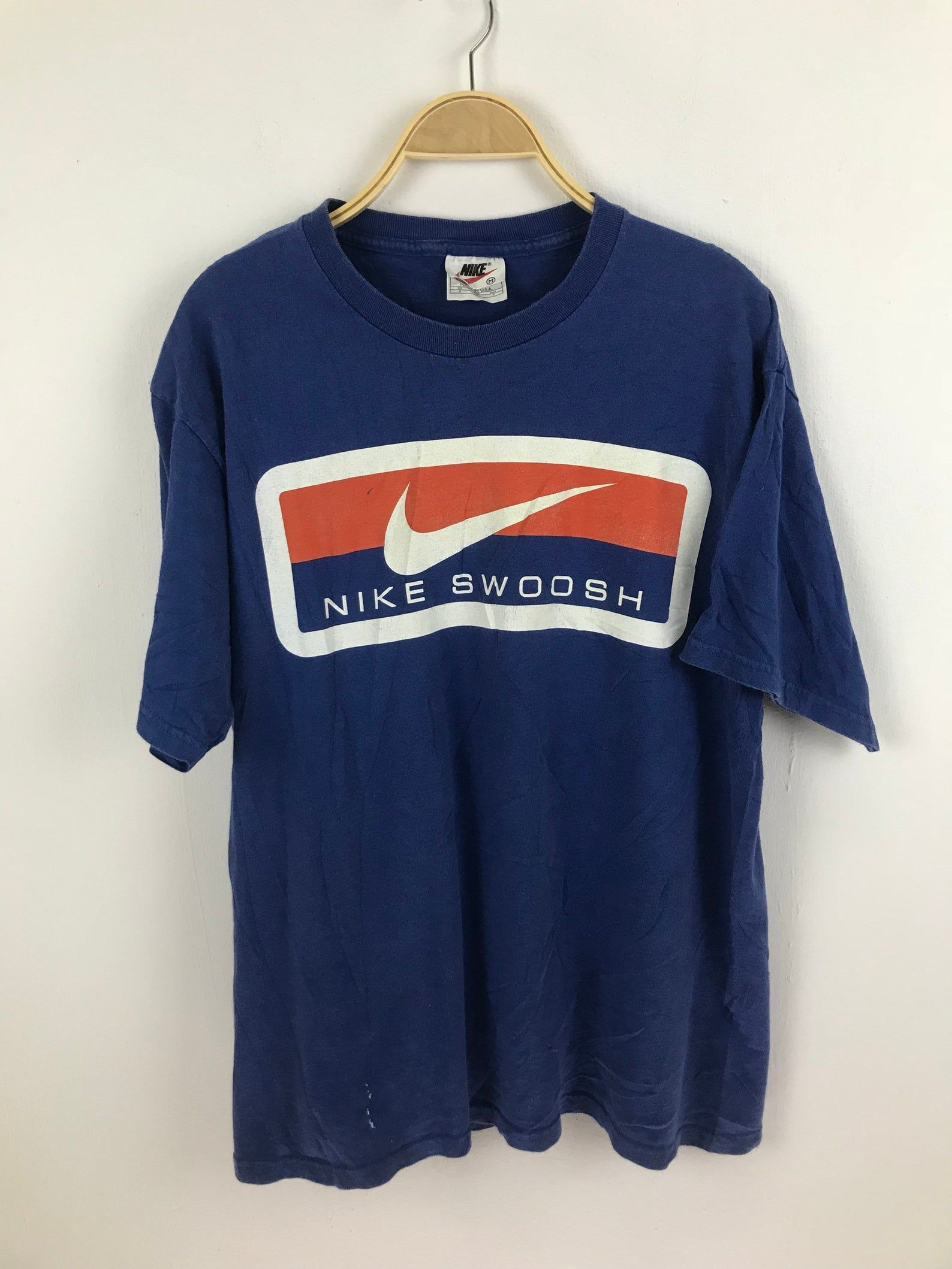 Swoosh Spellout Big Logo Frontback Shirt Made In Usa