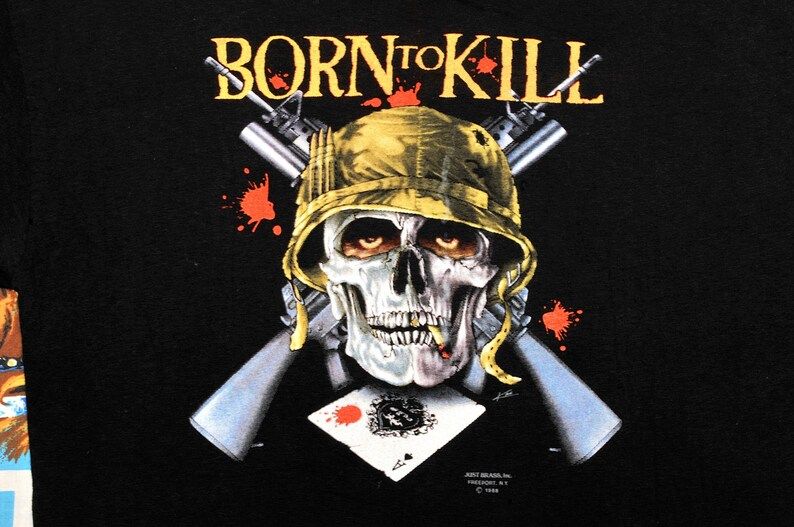 T Shirt Born To Kill Xl Rare Design Shirt