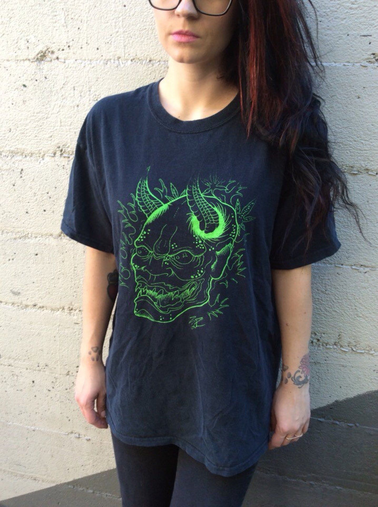 Tattoo Devil Art Worn In Super Soft Tee
