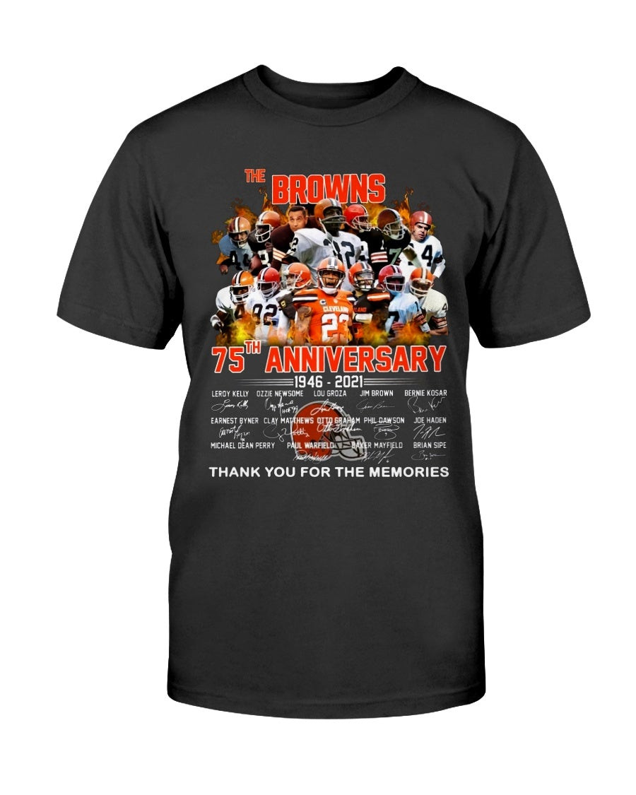 The Browns Shirt 75Th Anniversary 1946 2021Anniversary Shirtfootball Team Loverbrowns Fans Giftsignature T Shirt 072721