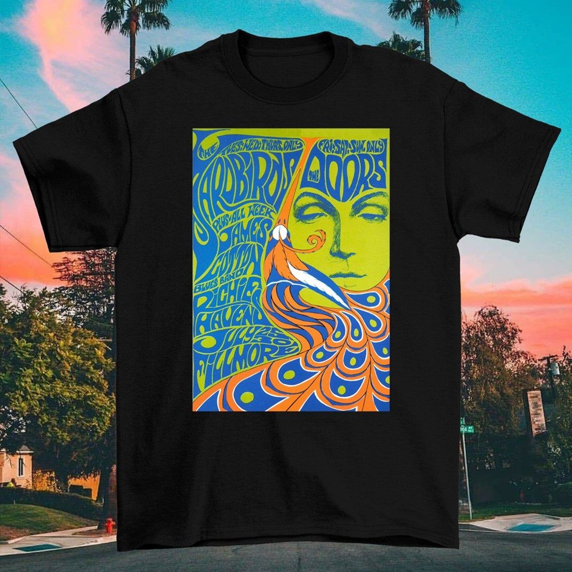 1967 BG-75 Concert The Doors The Yardbirds Bill Graham Shirt