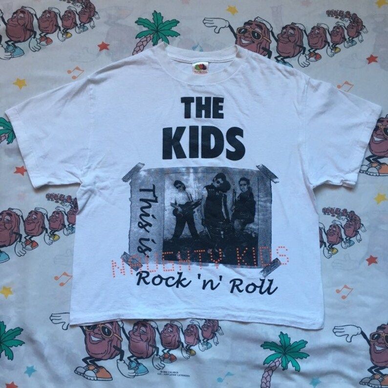 The Kids Belgian Punk Band T Shirt Edium Cropped Belly Shirt Kbd Naughty Kids