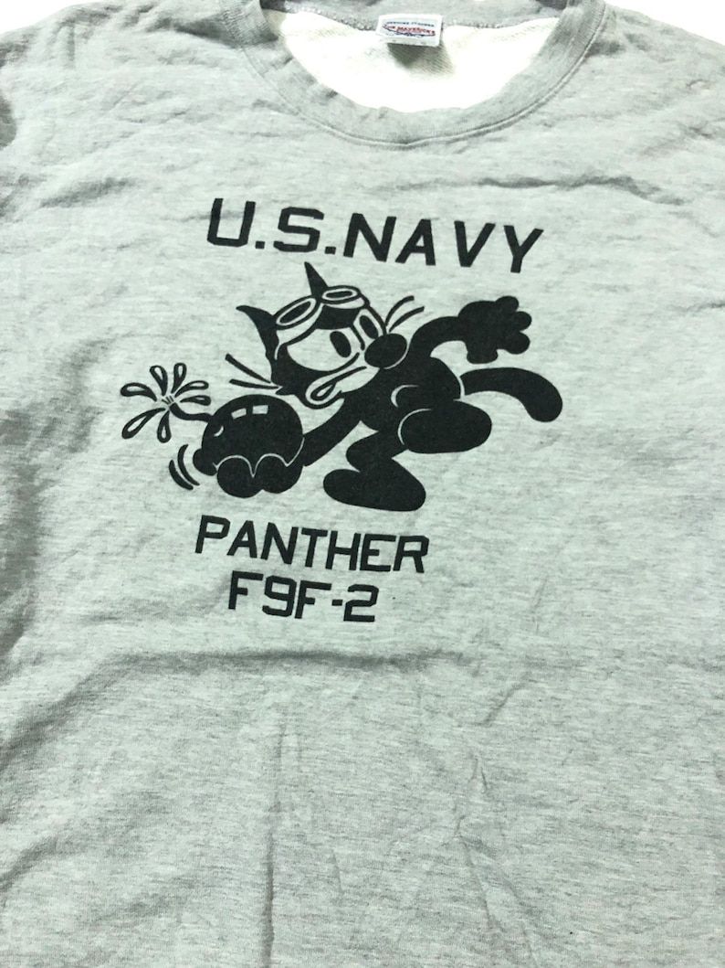 The Marvericks Usnavy Printed Felix The Cats Sweatshirts Jumper