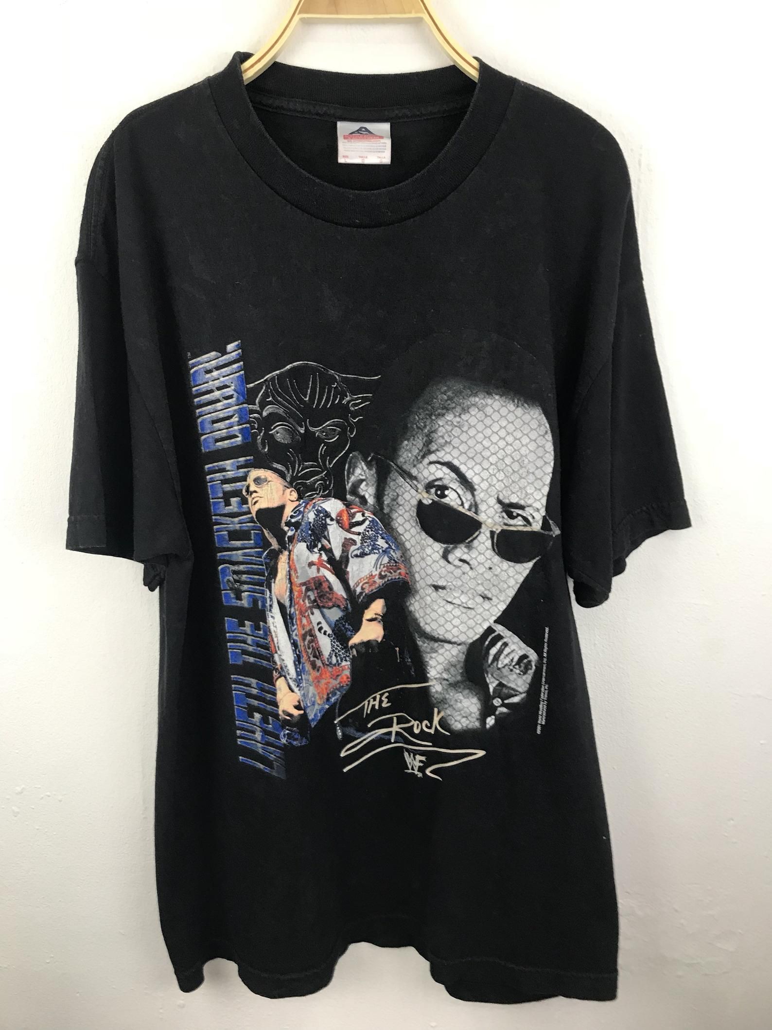 The Rock Layeth The Smacketh Down World Wrestling Federation Tshirts