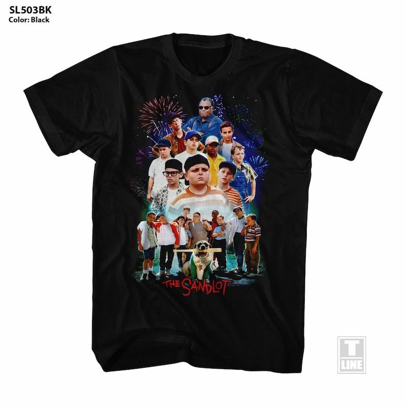 The Sandlot Fireworks Black Adult T Shirt