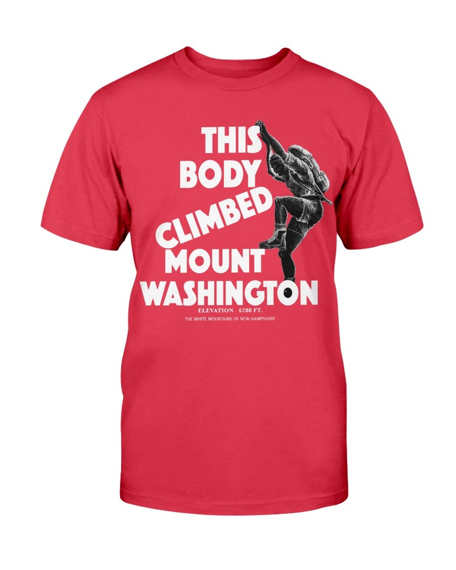 This Body Climbed Mount Washington Vintage 90S Mountains New Hampshire Climbing 1991 Moxie Alley Graphic Fotl Best Blue T Shirt 080521