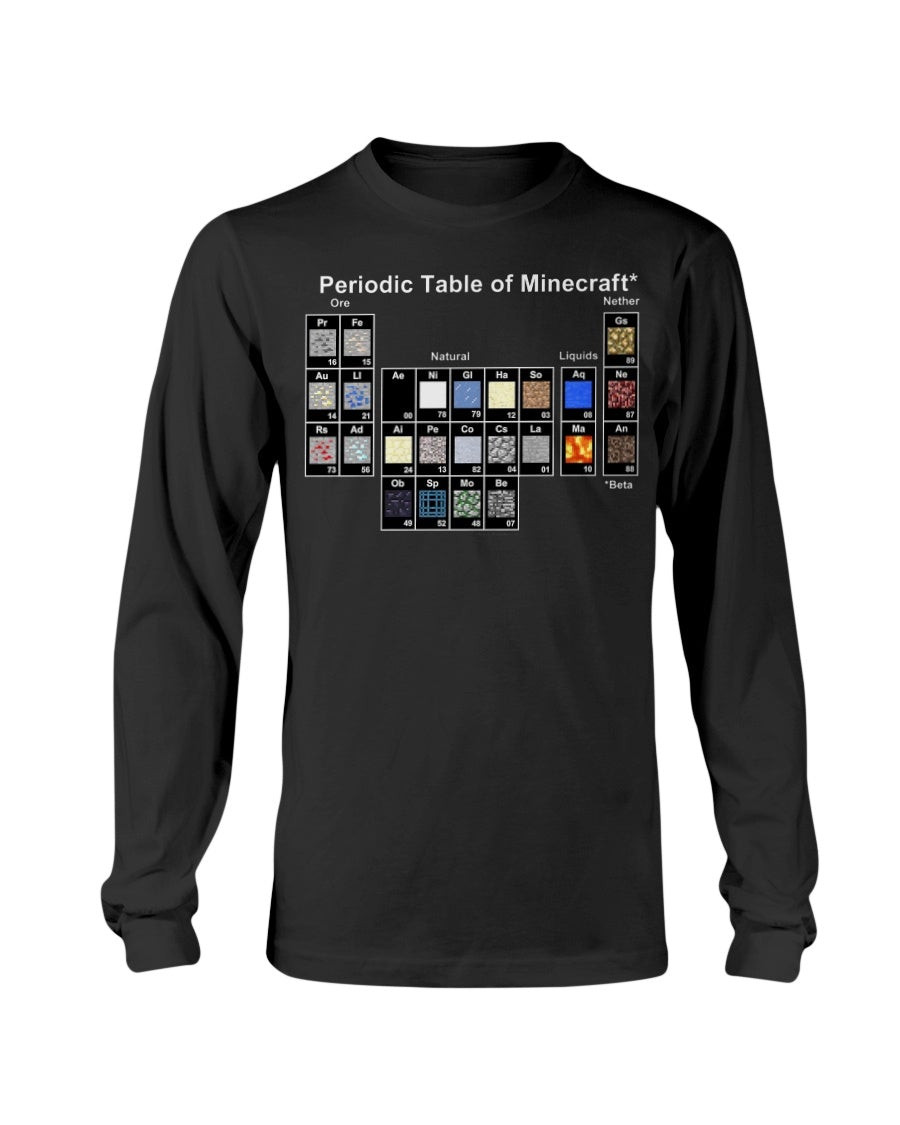 This Is A Minecraft Periodic Table Long Sleeve T Shirt 211214