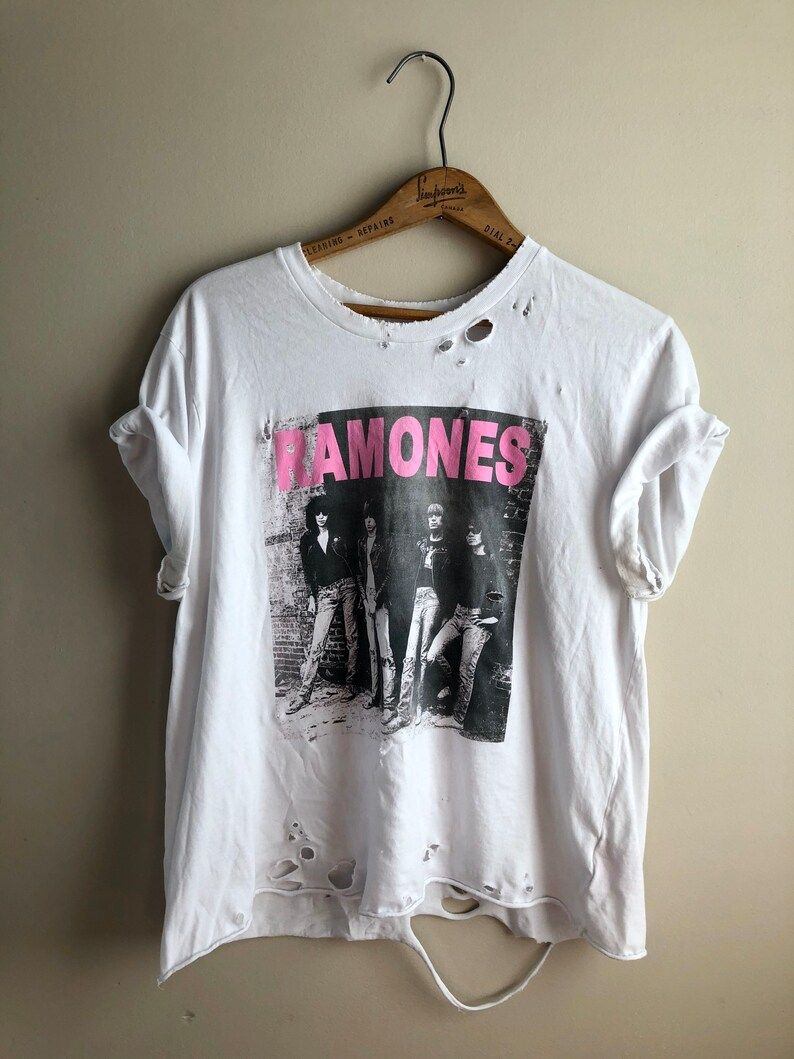 Thrashed Semi Cropped Ramones T Arge