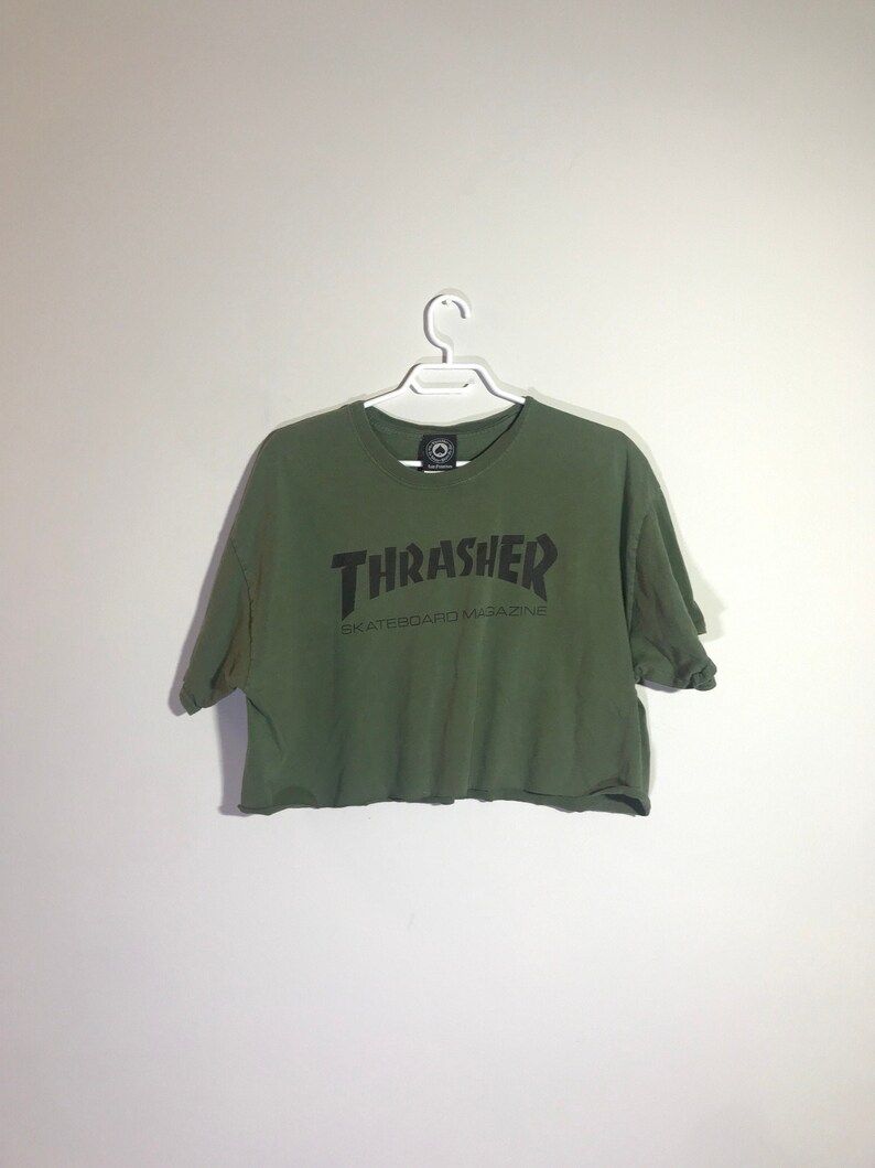 Thrasher Crop Top 90S 00S Vintage Style thrasher crop top 90s 00s vintage style 4uqej
