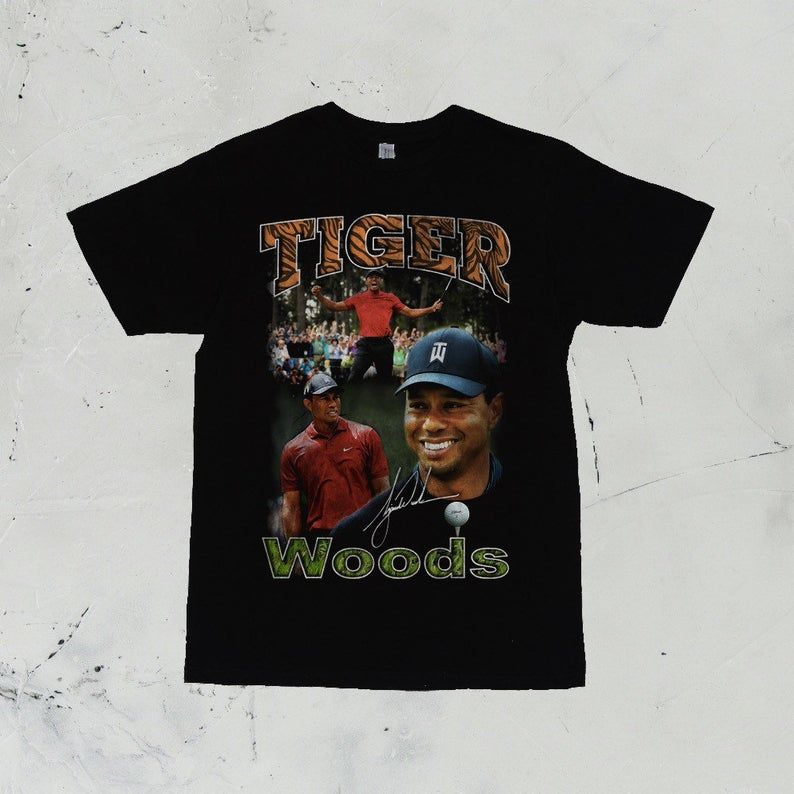 Tiger Woods The Masters Champion Vintage Inspired 90s Bootleg Shirt